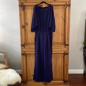 Diane Von Furstenburg Jumpsuit Sz2 Navy